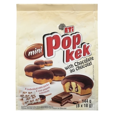 ETI Popkek Mini Cocoa Coated Cake with Chocolate 144 g, $1.38/100g