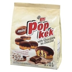 ETI Popkek Mini Cocoa Coated Cake with Chocolate - 144 g