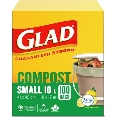 Glad 100% Compostable Bags 100 ea, $0.21/1ea