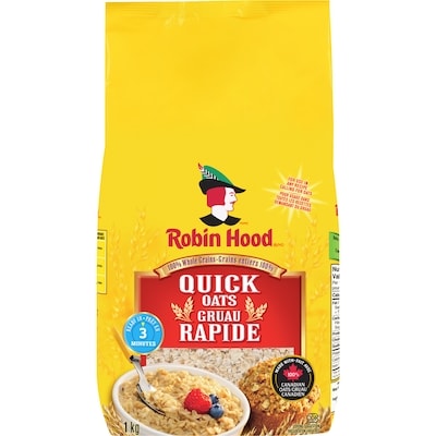 Robin Hood 100% Whole Grains Quick Oats 1 kg, $0.48/100g