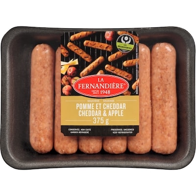 La Fernandiere Sausage Apple & Cheddar 375 g, $1.87/100g