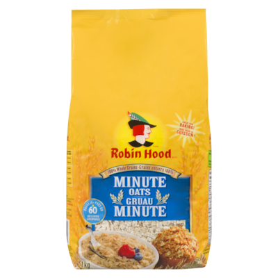 Robin Hood gruau minute à grains entiers 100% 1 kg, 0,48 $/100g