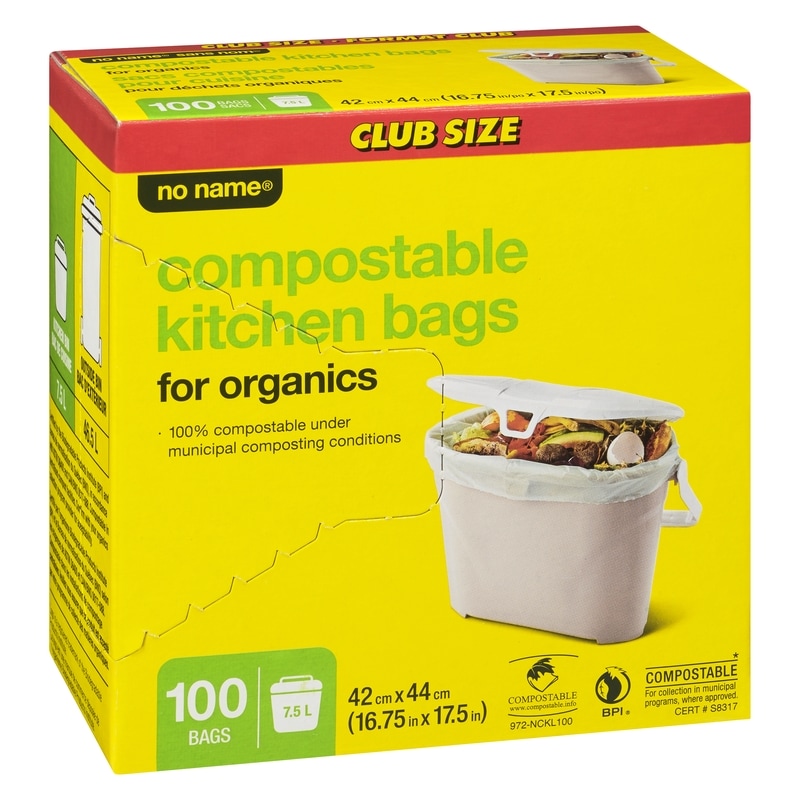 Compostable Kitchen Bags for Organics Club Size