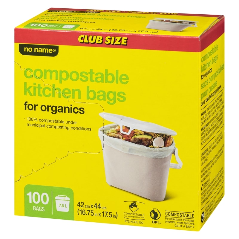 Compostable Kitchen Bags for Organics Club Size