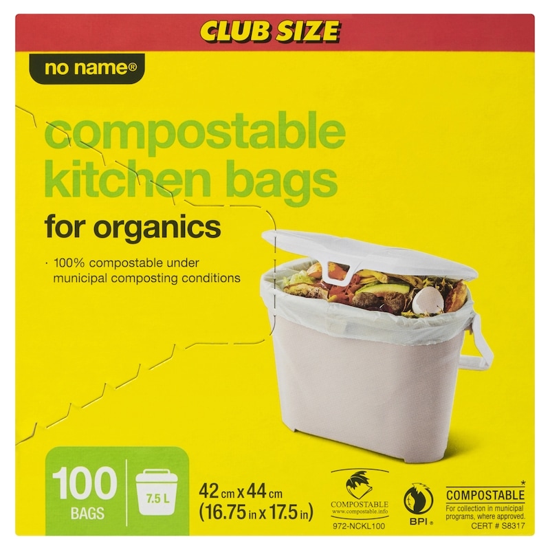 Compostable Kitchen Bags for Organics Club Size