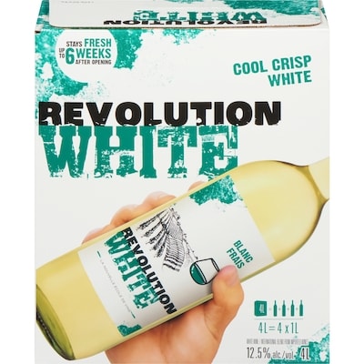 Revolution Revolution White ICB White Wine 4L (ID required at pick-up) 4 l, $1.24/100ml