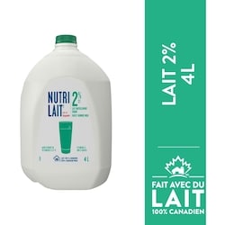 Nutrilait Lait 2 % 4 l, 0,20 $/100ml