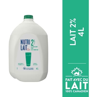 Nutrilait Lait 2 % 4 l, 0,20 $/100ml