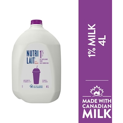 Nutrilait 1% Milk 4 l, $0.19/100ml