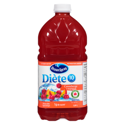 Ocean Spray Cocktail Diète Canneberge Mangue 1.89 l, 0,26 $/100ml