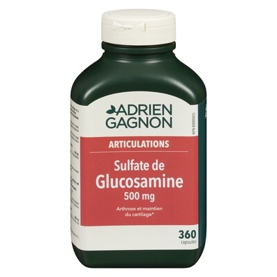 Adrien Gagnon 500 Mg Sulfate De Glucosamine 360 ea, 0,06 $/1ch