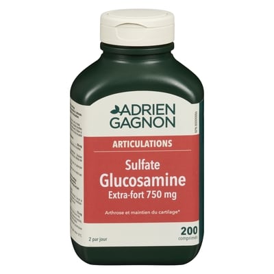Adrien Gagnon Sulfate De Glucosamine Extra-Fort 750 Mg Comprimés 200 ea, 0,10 $/1ch