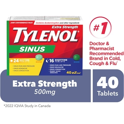 Tylenol Sinus DT NT Combo 40 ea, $0.35/1ea