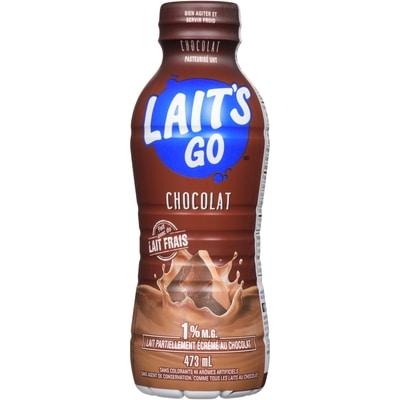 Milk 2 Go Lait partiellement écrémé au chocolat réduit en sucre 1 % 473 ml, 0,46 $/100ml