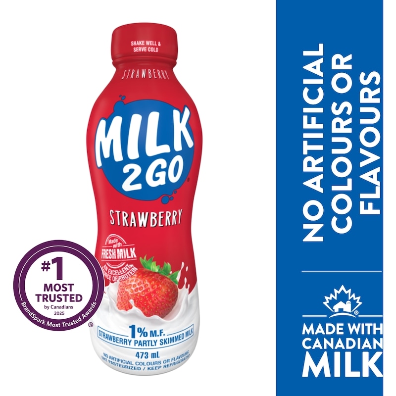 1% Strawberry Partly Skimmed Milk
