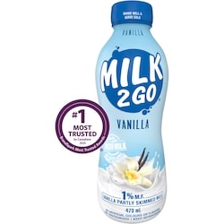 Milk 2 Go 1% Vanilla Partly Skimmed Milk - 473 ml | Real Canadian