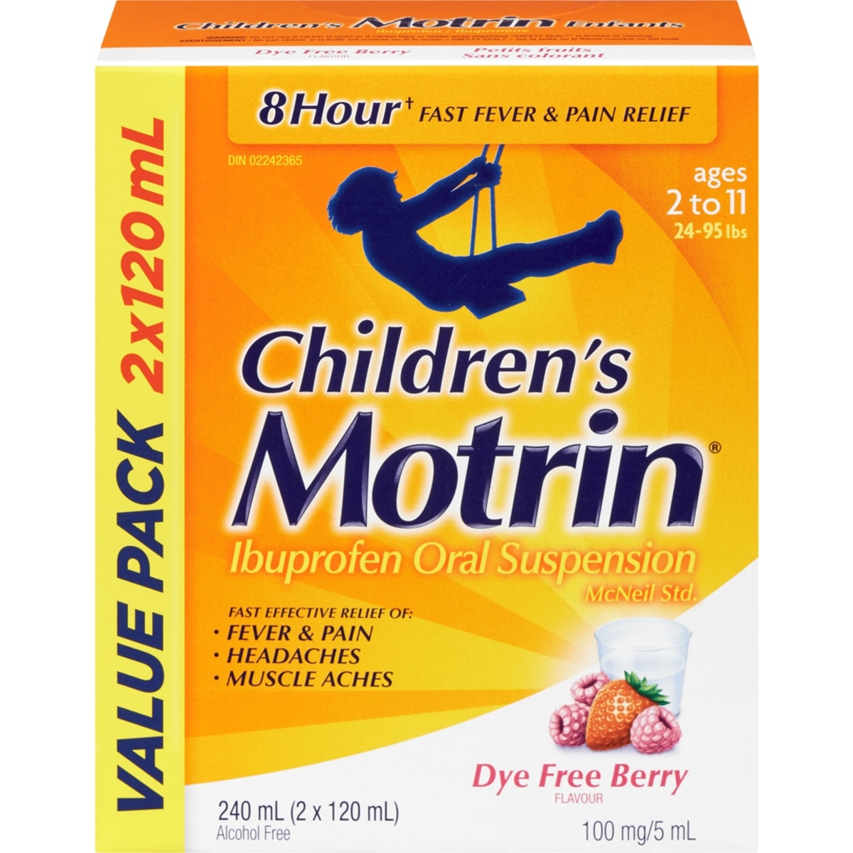 Motrin Children's Ibuprofen Oral Suspension 2x120.0 ml, $6.87/100ml