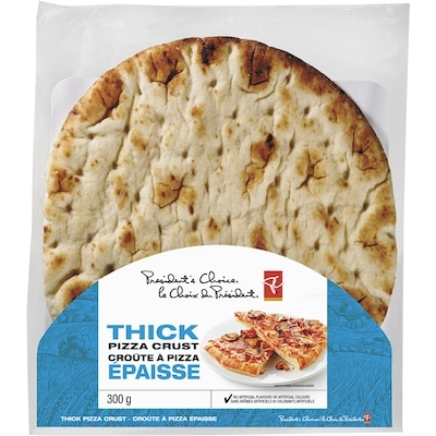 President's Choice Thick Pizza Crust 300 g, $1.50/100g
