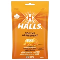 Halls Honey Flavour Cough Drops Throat Lozenges 30 ea, $0.17/1ea
