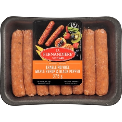 La Fernandiere Sausage Black Pepper & Maple Syrup 375 g, $1.87/100g