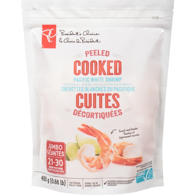 Pacific White Shrimp Cooked Peeled Responsibly Farmed Jumbo 
