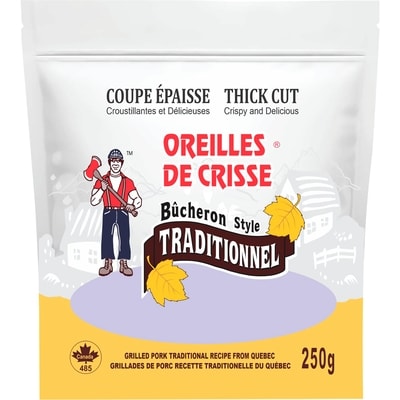 null Gras de dos de porc, traité et frit 250 g, 5,60 $/100g