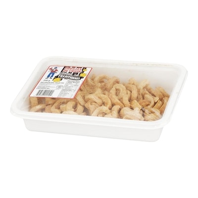 Gras de dos de porc, traité et frit