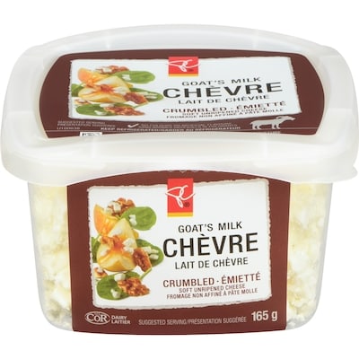 le Choix du Président Fromage Féta De Lait De Chèvre Émietté 165 g, 5,15 $/100g