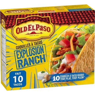 Old El Paso Coquilles À Tacos Tout Plat, Tout Pleinmc Explosion Ranch 153 g, 2,93 $/100g