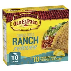 Old El Paso Coquilles À Tacos Tout Plat, Tout Pleinmc Explosion Ranch 153 g, 2,15 $/100g