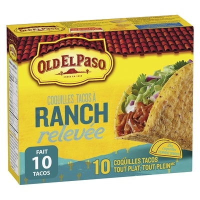 Old El Paso Coquilles À Tacos Tout Plat, Tout Pleinmc Explosion Ranch 153 g, 2,15 $/100g