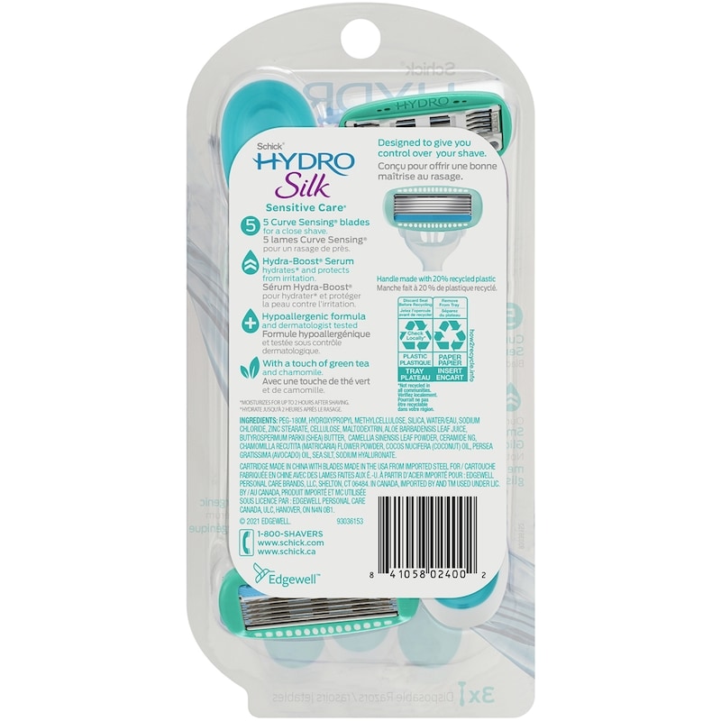 Hydro Silk Disposable Women’s Razors, 3 count