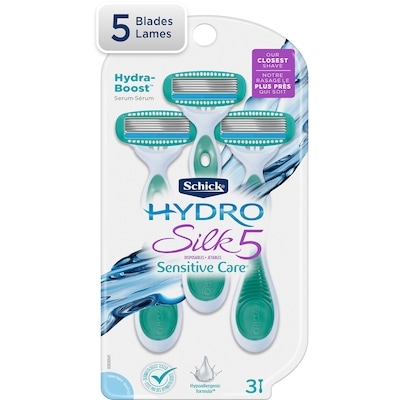 Schick Rasoirs jetables Schick Hydro Silk pour femmes, 3u 3 ea, 5,16 $/1ch