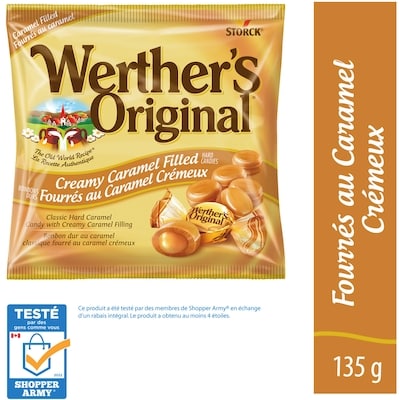 Werther’s Original Bonbons durs fourrés au caramel crémeux 135 g, 2,07 $/100g