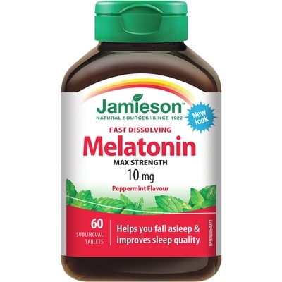 Jamieson Melatonin Fast Dissolving Peppermint Tablets 10 mg, 60 Count 60 ea, $0.25/1ea