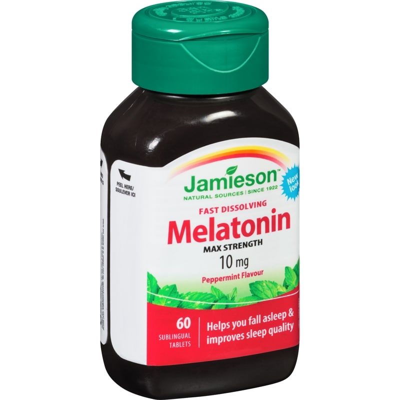 Melatonin Fast Dissolving Peppermint Tablets 10 mg, 60 Count