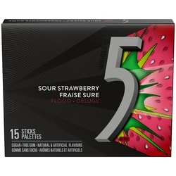 Wrigley's Strawberry-Flood Flavoured Sugar Free Chewing Gum, 1 Sticks, 1 Pack 15 ea, $0.13/1ea