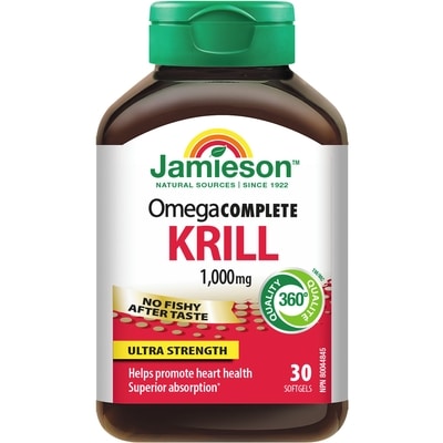 Jamieson Omega Complete Ultra Strength Super Krill Softgels 1,000 mg 30 ea, $1.22/1ea