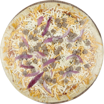 Concocté par nos chefs Pizza chaude, burger au fromage 610 g, 1,15 $/100g