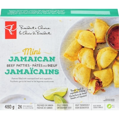 President's Choice Mini Jamaican Beef Patties 480 g, $2.71/100g