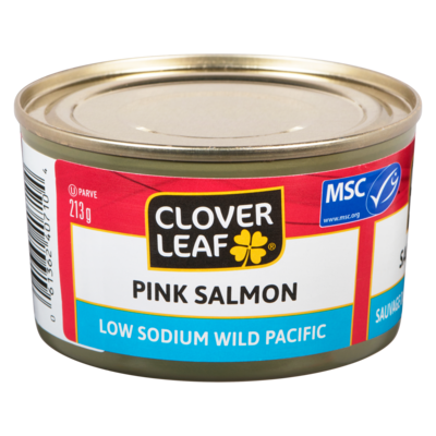 Clover Leaf Pink Salmon, Low Sodium 213 g, $2.34/100g