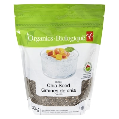 PC Organics Organic Black Chia Seed 300 g, $2.67/100g