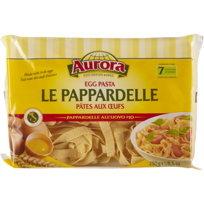 Aurora Pâtes aux œufs, pappardelle 250 g, 1,40 $/100g