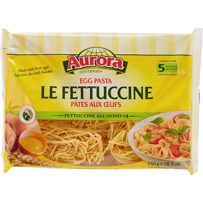 Aurora Pâtes aux œufs, fettuccine 250 g, 1,72 $/100g