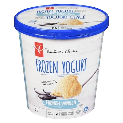 President's Choice French Vanilla Frozen Yogurt 2 l, $0.35/100ml