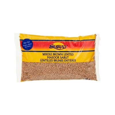 Suraj Whole Brown Lentils 907 g, $0.36/100g