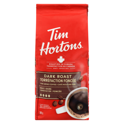 Tim Hortons Dark Roast Coffee 300 g, $4.33/100g