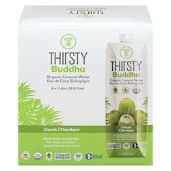 Thirsty Buddha Coconut Water 6x1.0 l, $0.42/100ml