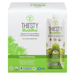 Thirsty Buddha Eau de coco 6x1.0 l, 0,50 $/100ml