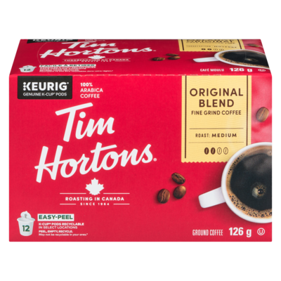 Tim Hortons Single Serve Coffee Pods, Original 12 Pods 12 ea